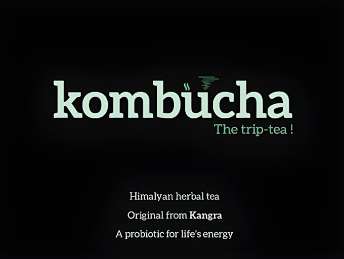 design fun upscale kombucha beverage logo