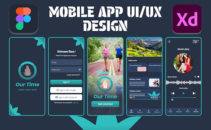 do mobile ui ux design , app ui ux, figma app ui ux design