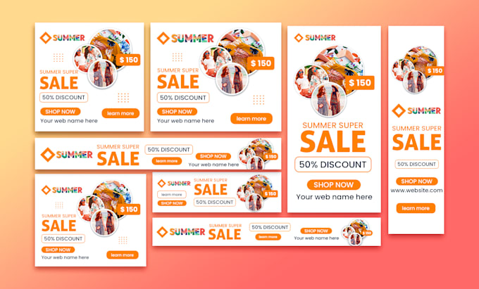 design animated HTML5 banner, HTML banner ads, and web banner google ads