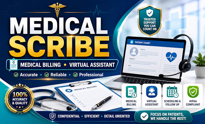 be your medical scribe, medical billing and VA,
