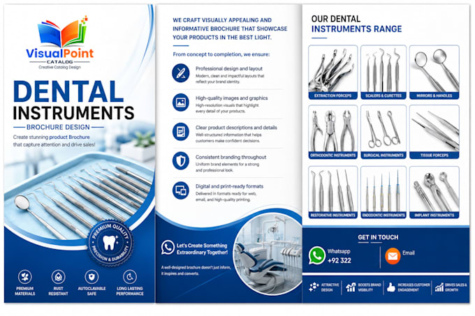 design medical equipment catalog, brochure