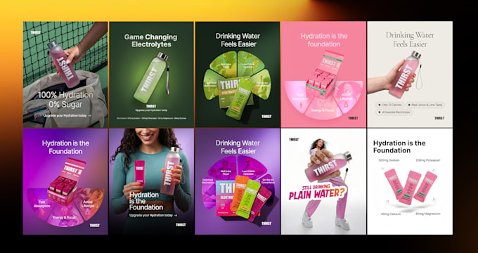 design a complete meta ads package 12 plus creatives