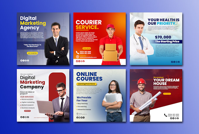 do professional instagram post ,story and facebook post design