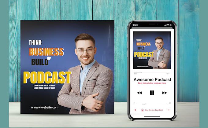 do professional and unique podcast cover design for you