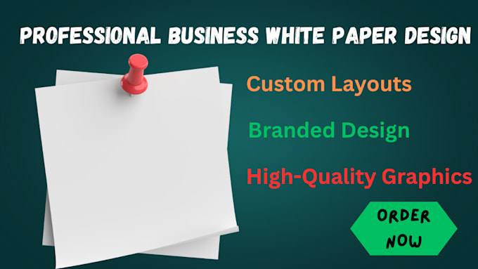 create a professional business white paper design for you