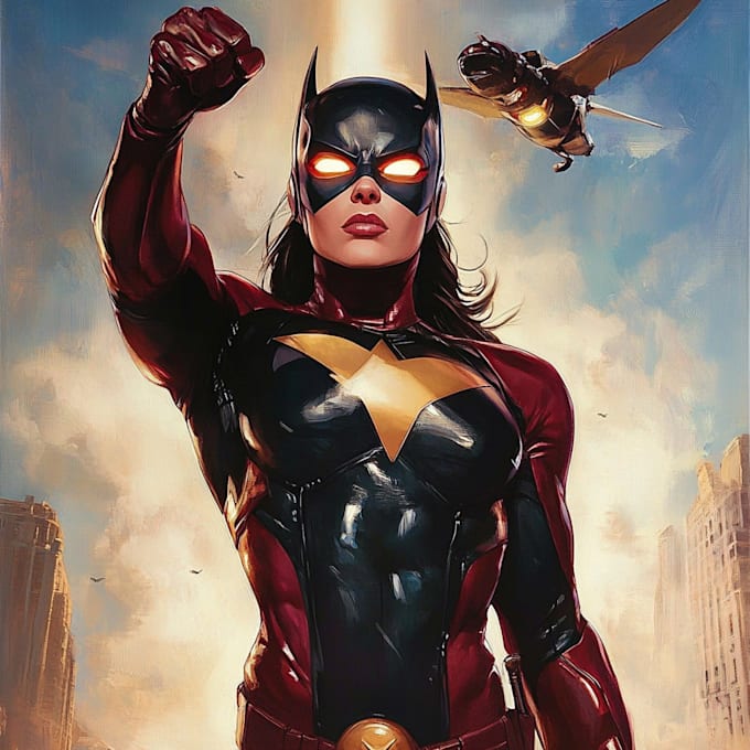portrait you as an superhero character
