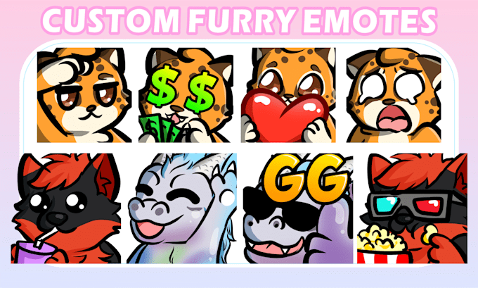 draw custom stickers or emotes of your furry character