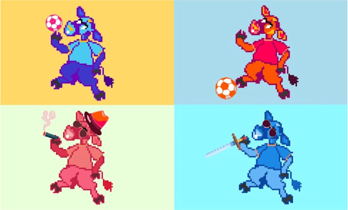 create pixel art 10k nft pixel art for you