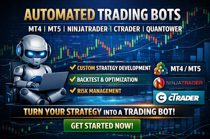 build custom automated trading bots for mql4 mql5 ninjatrader ctrader quantower