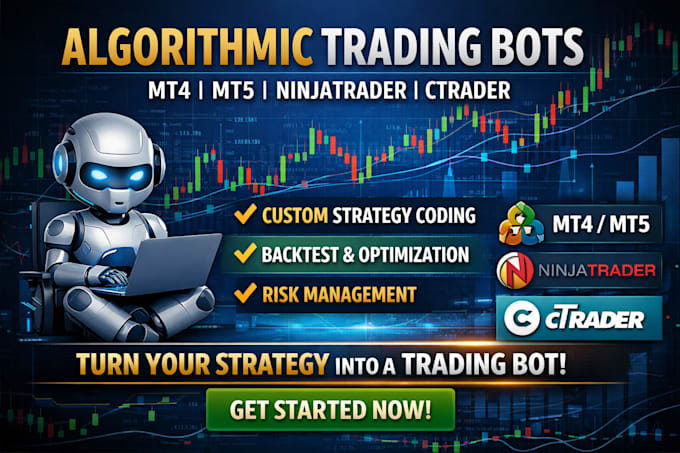 custom algorithmic trading bots for mql4 mql5 ninjatrader ctrader