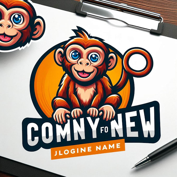 do wonderful monkey logo mascot design with unlimited review
