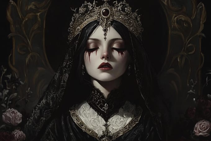 do dark medieval art illustration for you
