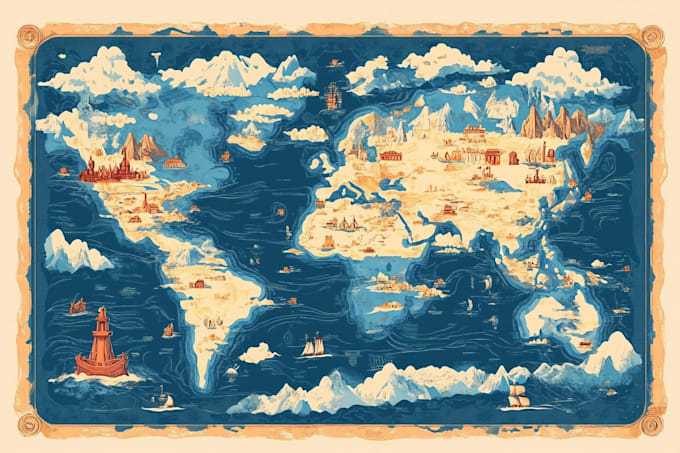 create high quality vector map illustration