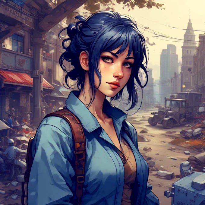 make an manga style fanart original character design