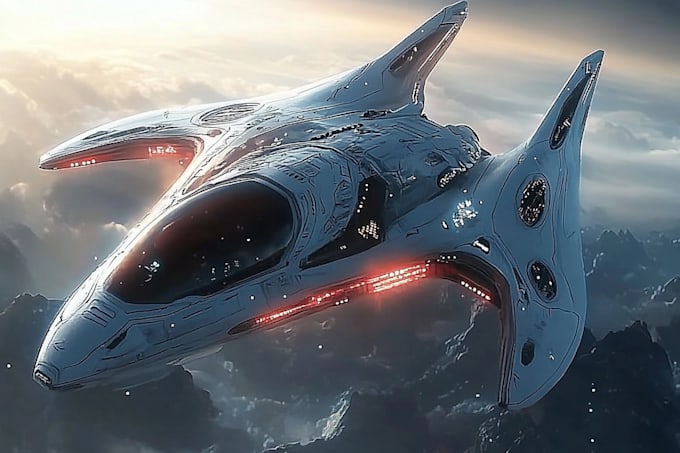 draw a spaceship or vehicle design