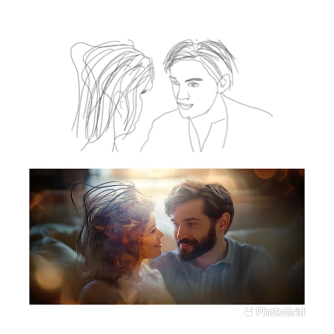 transform pencil sketch into a colored artwork