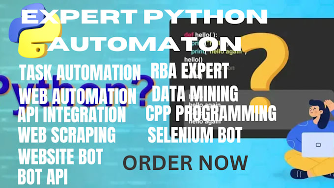 automate web task,python ai,cpp,web automation,selenium,web scraping,ocr,web bot