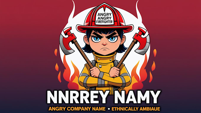 do modern firefighter logo design