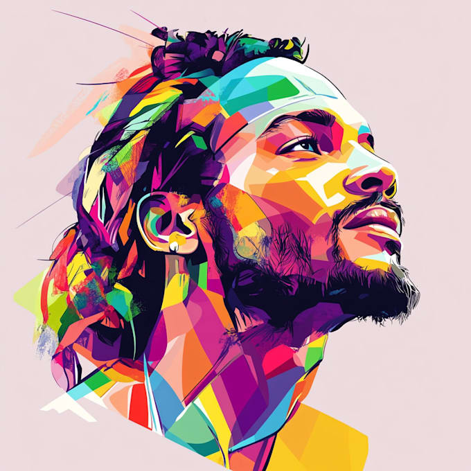 paint expressive colorful abstract portraits