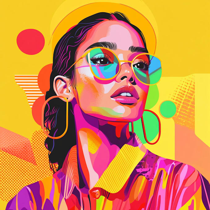 paint expressive colorful abstract portraits
