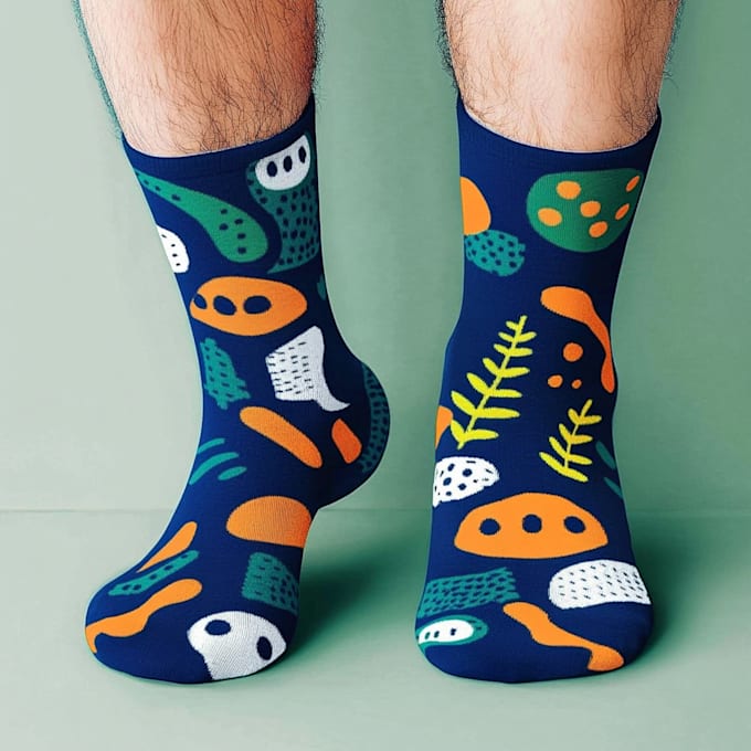 do socks design for clothing brand, merch, accessories