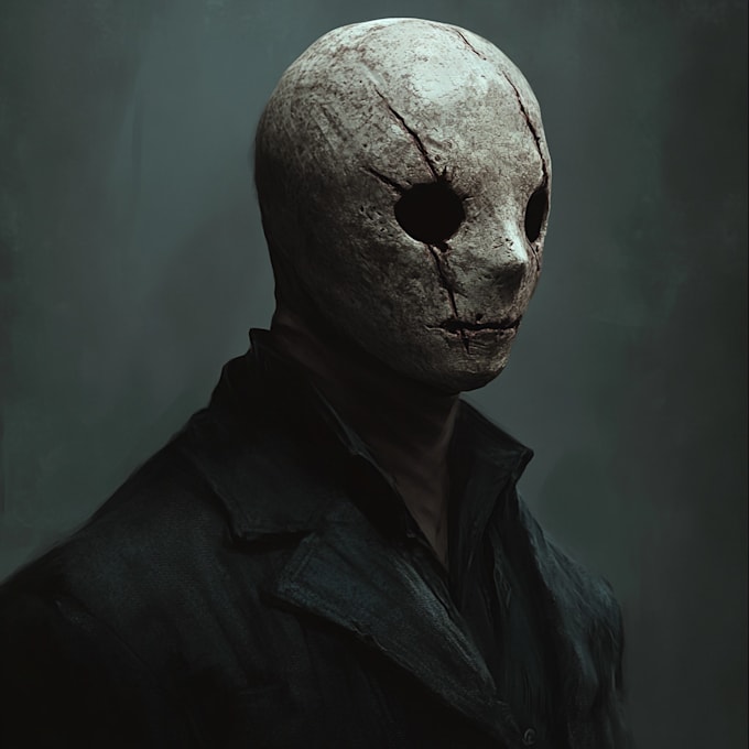make a amazing dark art, horror charater illustration