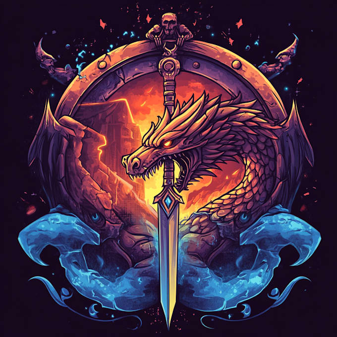 create logo illustrated for your game or minecraft server