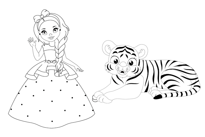 draw coloring children book illustration