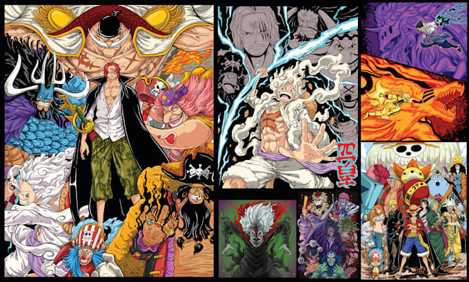 create anime and cartoon tshirt design for your brand