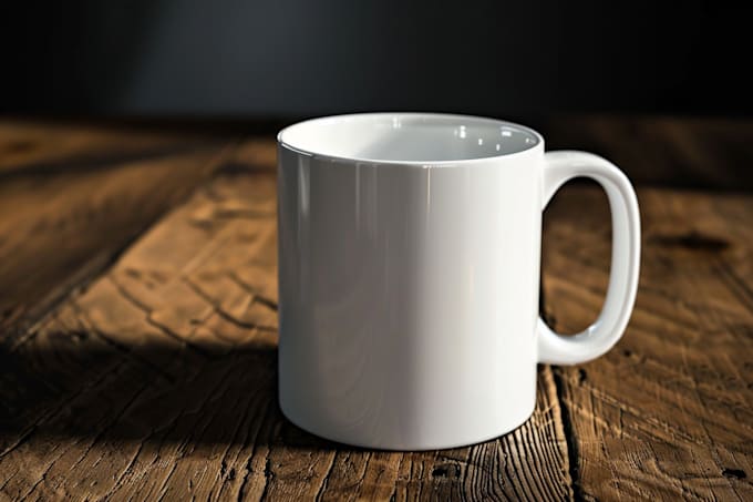 make a coffee mug design custom typography for you
