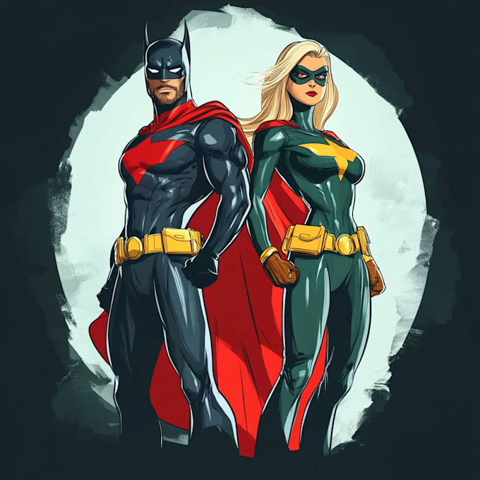 make drawing of super hero character