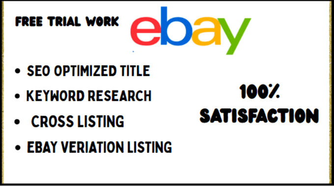 do ebay product listing, ebay SEO listing, ebay lister