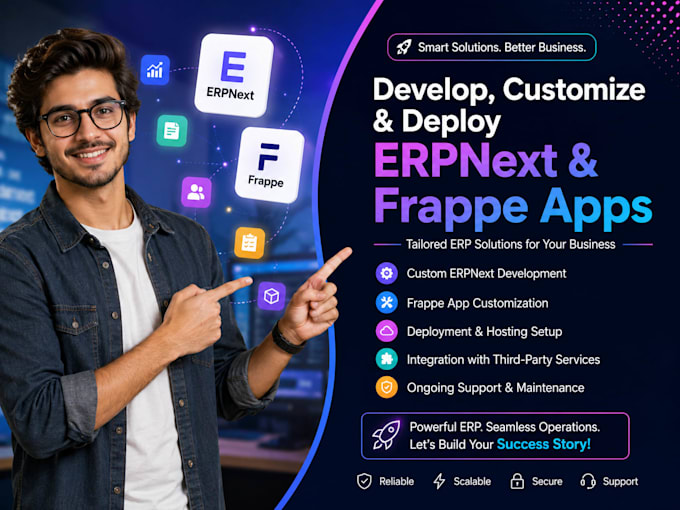 develop, customize, and deploy erpnext and frappe apps