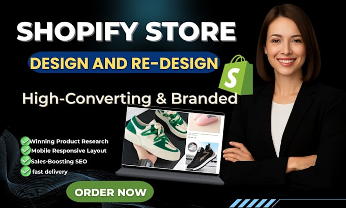 design or redesign a branded shopify dropshipping store