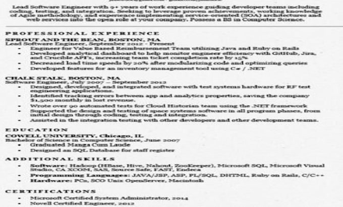 write ats technical resume, engineering resume software developer resume writing
