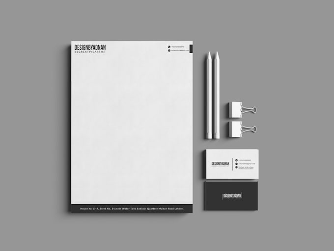 design creative business card and letter head