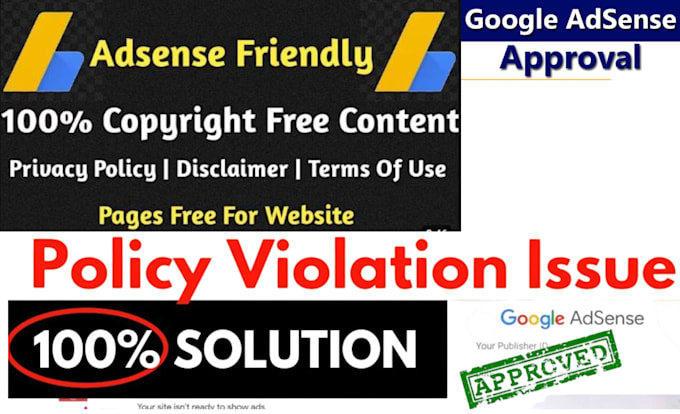 fix google adsense policy violation issues expert page writer