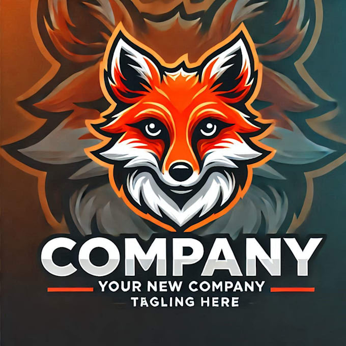 do design unique fox head mascot logo with unlimited revisions