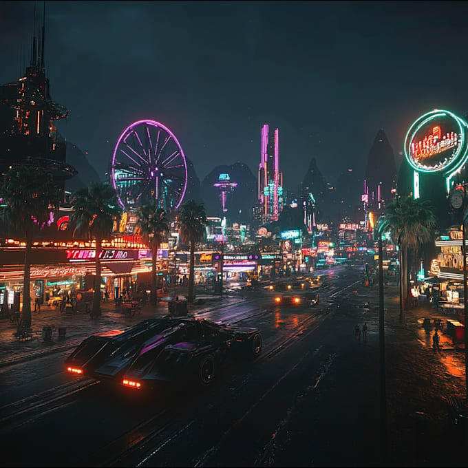 Do futuristic cyberpunk city and sci fi concept art by Soronite | Fiverr