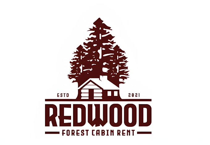 make awesome mountain cabin logo