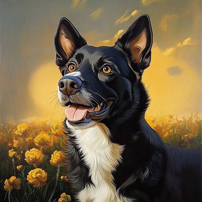 draw a pet portrait illustration