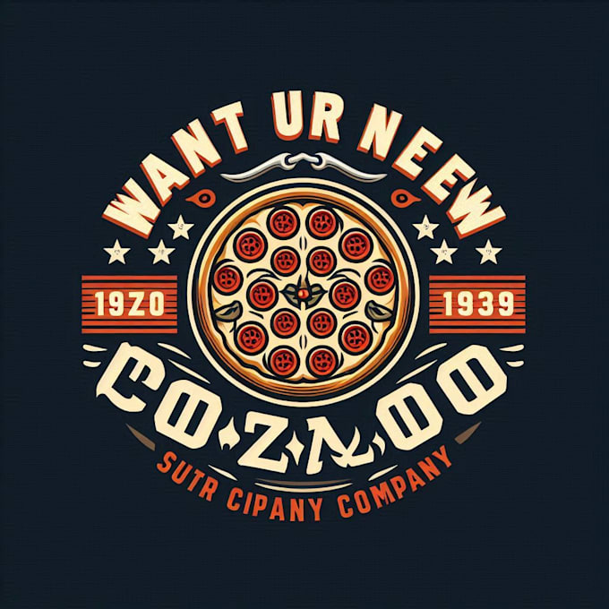 do create pizza shop vintage logo design with your choice