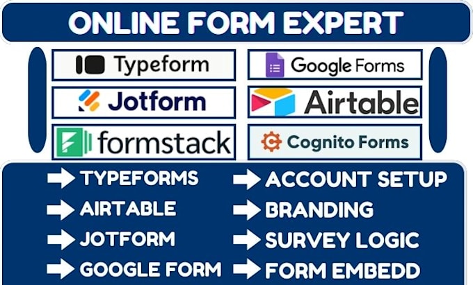 setup qualtrics formstack cognito forms typeforms airtable jotform google forms