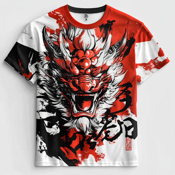 create t shirt design, japanese art