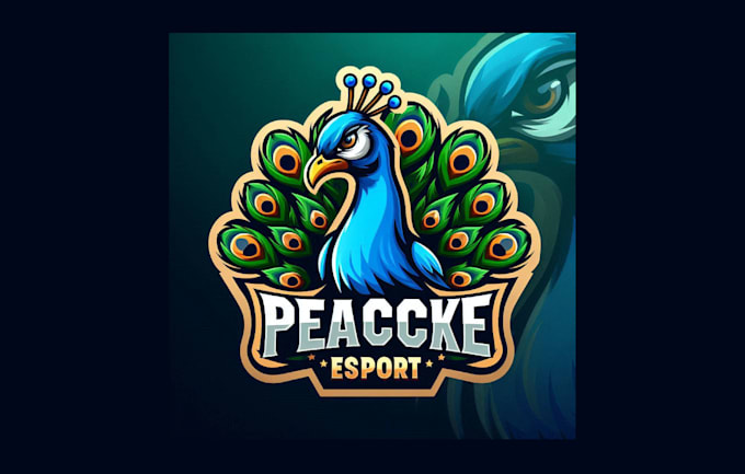make unique peacock mascot logo with creative concepts