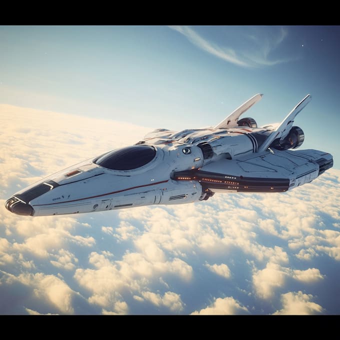 drawing sci fi spaceship design