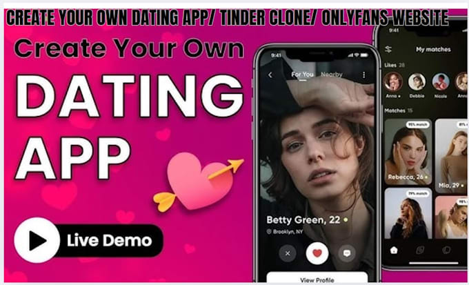 build your own tinder clone custom onlyfans app development, onlyfans website