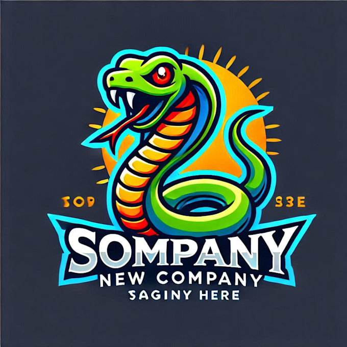 do crate snake mascot logo design with company