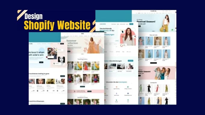 build shopify store or dropshipping ecommerce store, shopify website