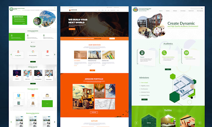 Design wordpress website from scratch responsive templates by